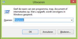 Netplwiz Automatische inloggen Windows 8